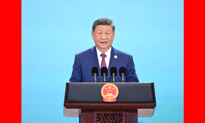 习近平和彭丽媛为出席2025年上海合作组织峰会的国际贵宾举行欢迎宴会