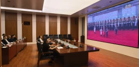 省委省直机关工委集中收看纪念中国人民抗日战争暨世界反法西斯战争胜利80周年大会