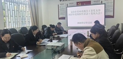 文山州文山市委市直机关工委党支部召开2025年度组织生活会暨民主评议党员会议