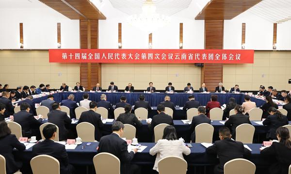 云南省代表团举行会议认真传达学习习近平总书记参加江苏代表团审议时的重要讲话精神王宁主持并讲话 王予波等参加
