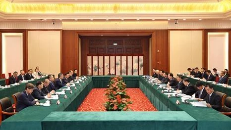 王宁王予波会见来滇访问并出席第14届云台会的中国国民党副主席萧旭岑等台湾嘉宾刘洪建参加