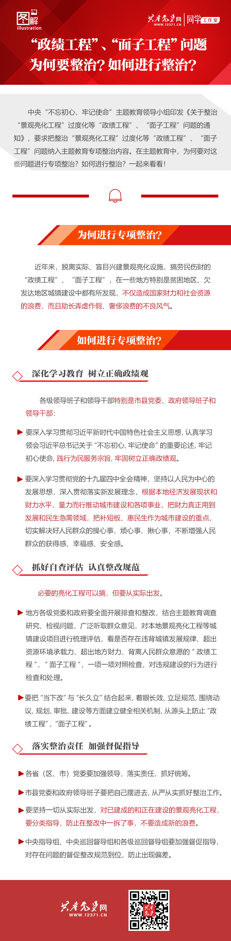 一图读懂：“政绩工程”、“面子工程”问题为何要整治？如何进行整治？